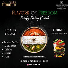Family Friday Day – Independence Day Special at Tanatan Indian Restaurant – Ramee Grand Hotel – Desi Events Family Friday Day - Independence Day Special at Tanatan Indian Restaurant - Ramee Grand Hotel Desi Events