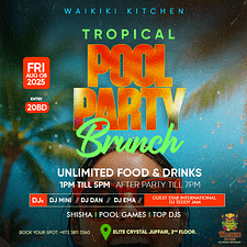 Tropical Pool Party Brunch at Waikiki Kitchen – Brunches Tropical Pool Party Brunch at Waikiki Kitchen Brunches