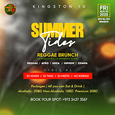 Summer Tides Reggae Brunch at Kingston10 – Brunches Summer Tides Reggae Brunch at Kingston10 Brunches