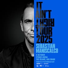 Sebastian Maniscalco: It Ain’t Right Tour at Etihad Arena – Shows and Theatrical Plays Sebastian Maniscalco: It Ain’t Right Tour at Etihad Arena Shows and Theatrical Plays